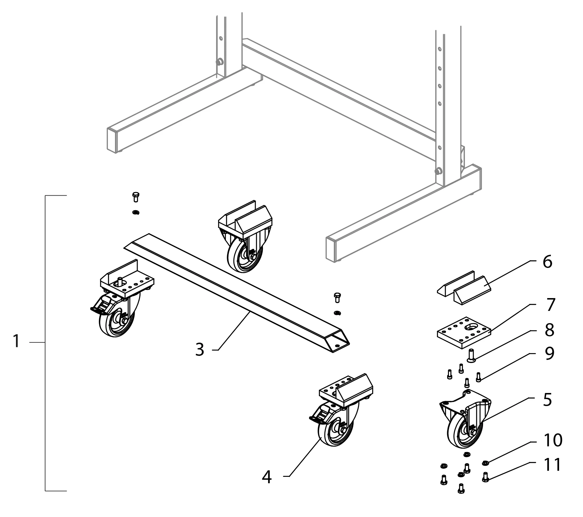 Wagner SC 2K Comfort Heavy Duty Casters parts diagram diagram