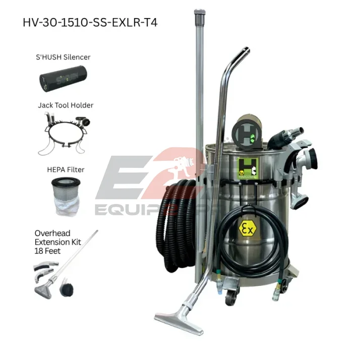 Hafcovac Certified Stainless Steel Vacuums EXLR - HV-30-1510-SS-EXLR-T4