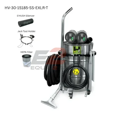 Hafcovac Certified Stainless Steel Vacuums Dual EXLR - HV-30-15185-SS-EXLR-T Hafcovac Certified Stainless Steel Vacuums Dual EXLR - HV-30-15185-SS-EXLR-T