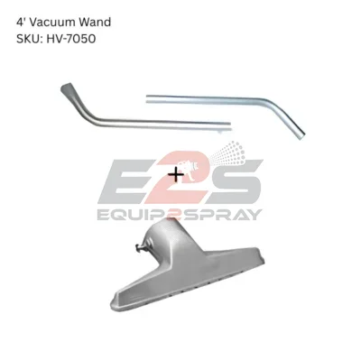 HafcoVac 4in Vacuum Wand - 12in Wet/Dry Floor Tool W/4' (2Pc) Wand, for 1-1/2in Hose