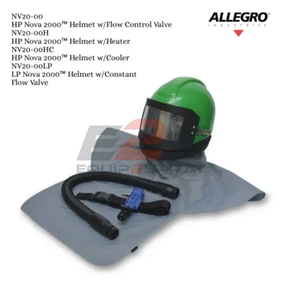 Allegro Nova 2000™ Helmet - Nova 2000 Helmet (Complete) w/ Nylon Cape, Breathing Tube and Flow Control Valve, High Pressure